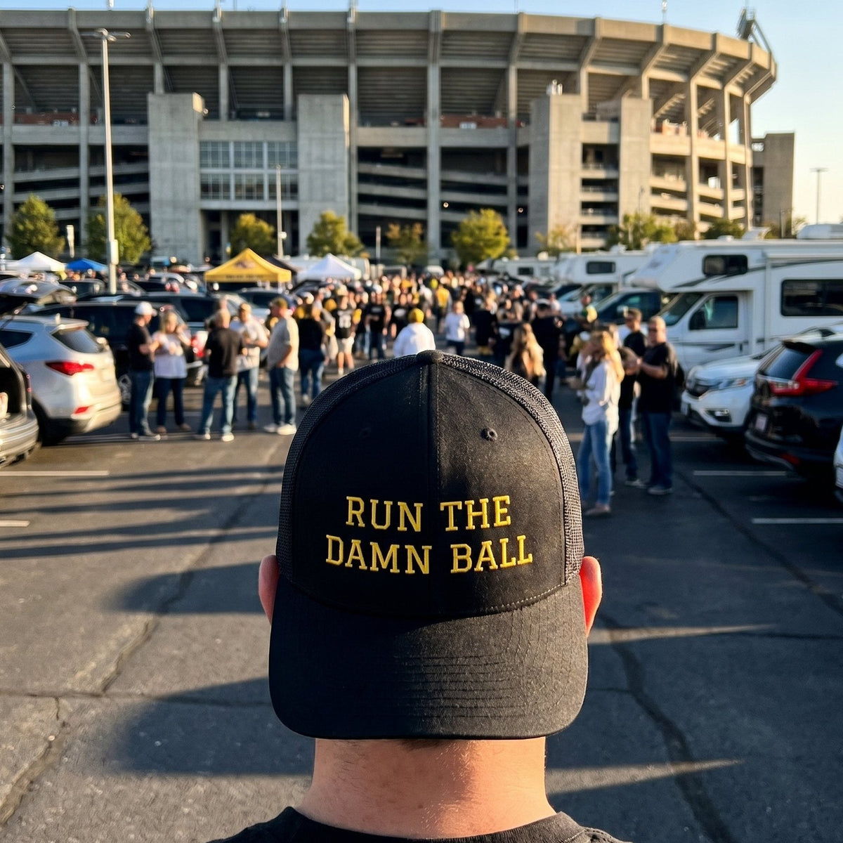 FadeThePublic football hats — Run The Damn Ball rope snapback for die-hard fans