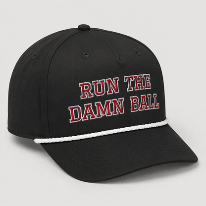 Run The Damn Ball Football Hat (Black Edition)
