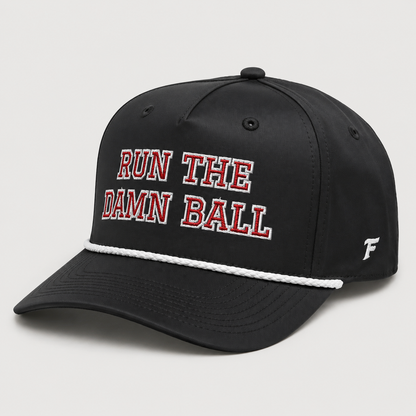 Run The Damn Ball Football Hat (Black Edition)