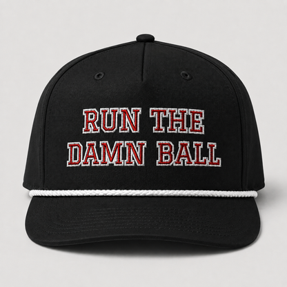 Run The Damn Ball Football Hat (Black Edition)