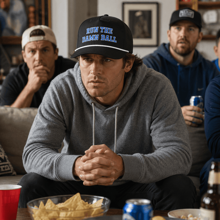Run The Damn Ball Football Hat (Black Edition)