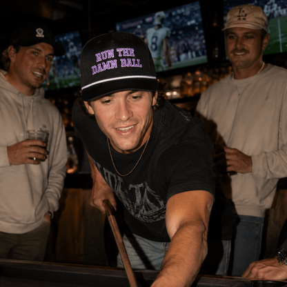 Run The Damn Ball Football Hat (Black Edition)
