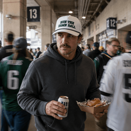 Run The Damn Ball Football Hat (White Edition)