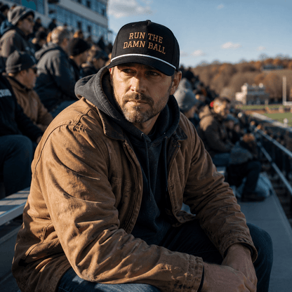 Run The Damn Ball Football Hat (Black Edition)