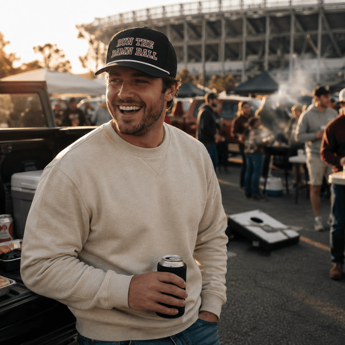Run The Damn Ball Football Hat (Black Edition)