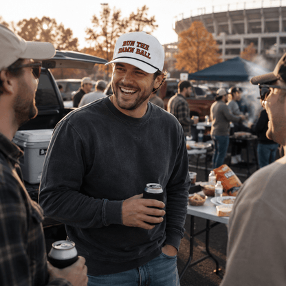 Run The Damn Ball Football Hat (White Edition)