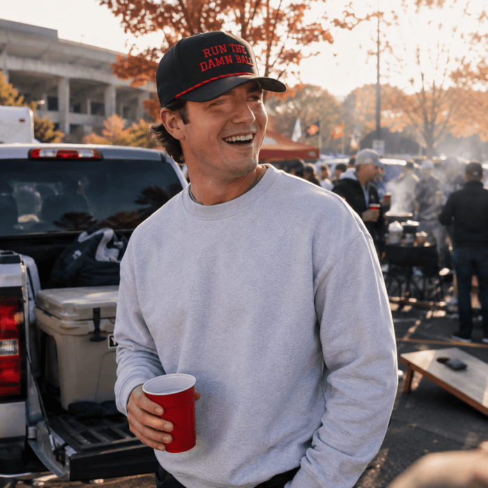 Run The Damn Ball Football Hat (Black Edition)