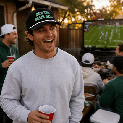 Run The Damn Ball Football Hat (Black Edition)