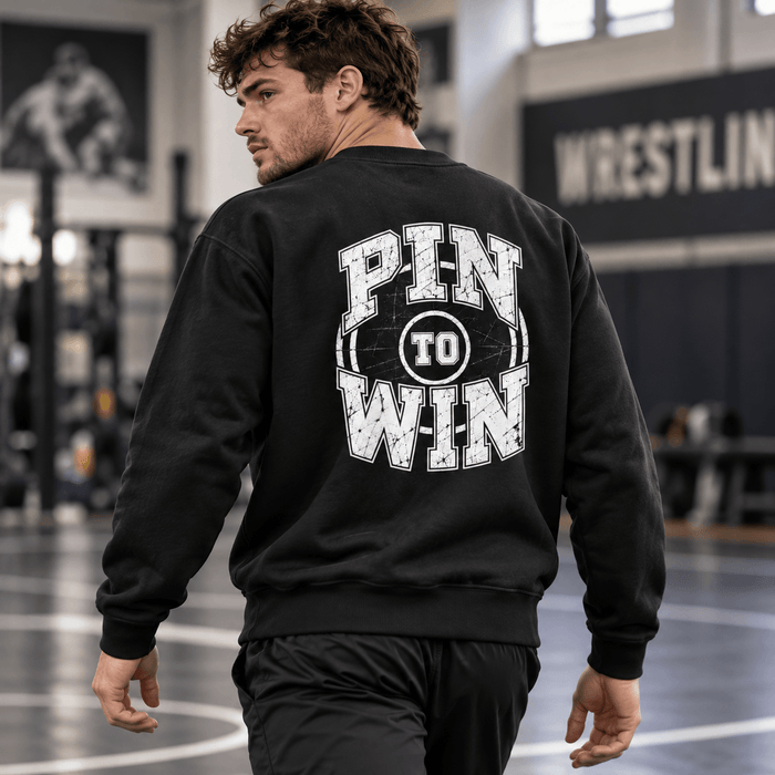 Pin To Win Wrestling Crewneck