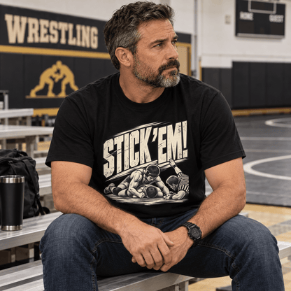 Stick 'Em Wrestling Tee